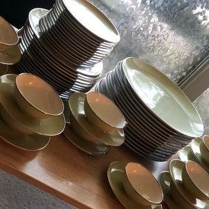 13 Pc Cup , Saucer  And Dinner  Set McBean & Co. Franciscan Masterpiece Willow